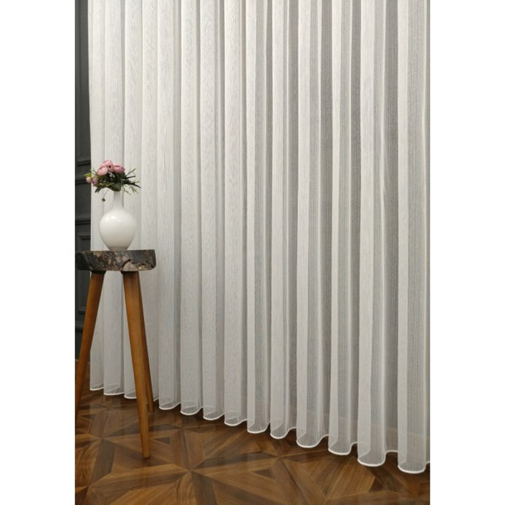 Evdepo Home Kullanıma Hazır Ekstraforlu Pilesiz Tül Perde Tek Kanat - Ekru 310 x 250 cm Tül Perde Fiyatı