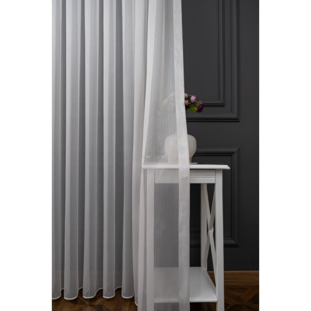 Evdepo Home Taç Çizgili Kırık Beyaz 1/2 Seyrek Pile Tül Perde Tek Kanat - Kırık Beyaz 350 x 250 cm Tül Perde Fiyatı