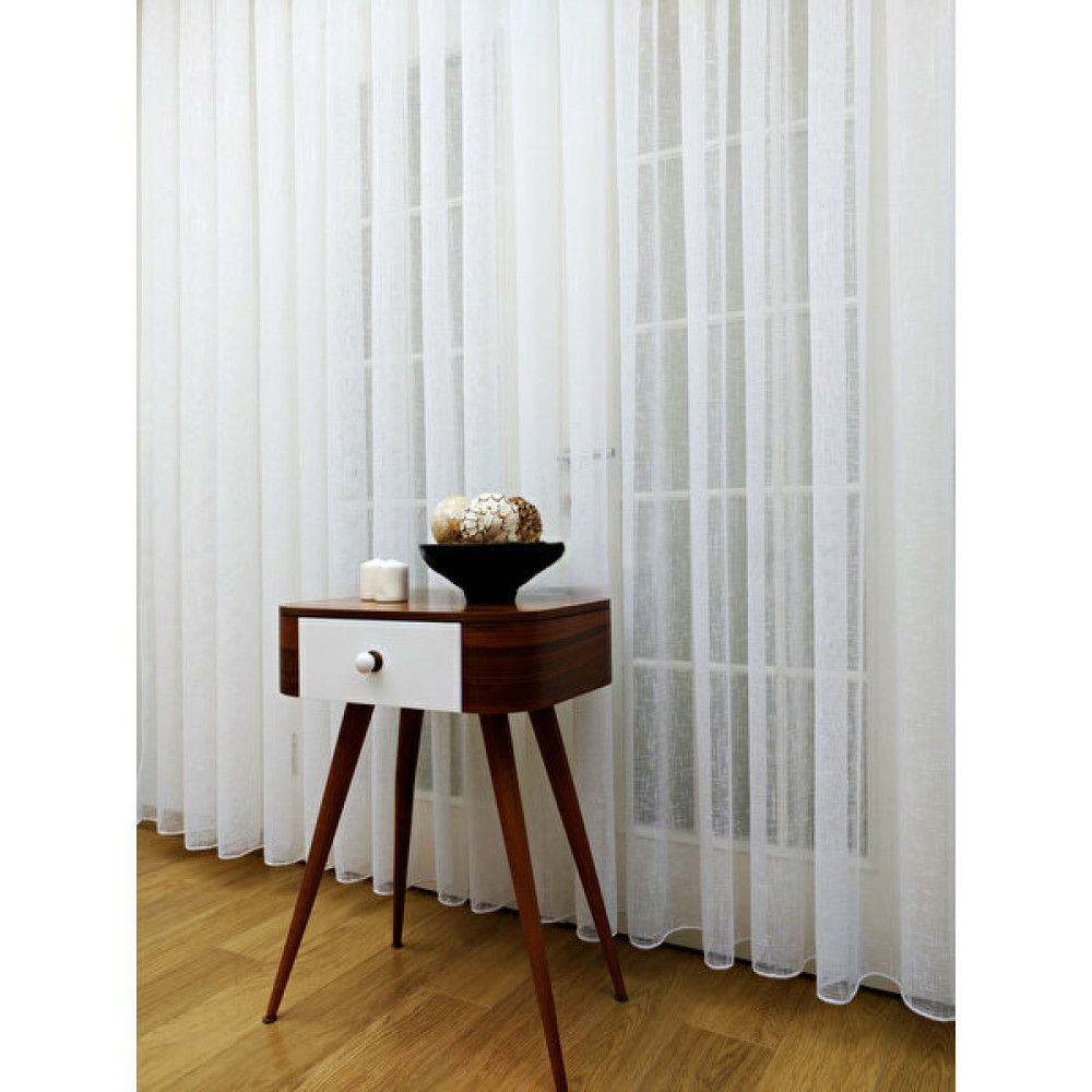 Evdepo Home Taç Kullanıma Hazır Şantuk Keten Ekstraforlu Pilesiz Tül Perde Tek Kanat - Ekru 110 x 250 cm Tül Perde Fiyatı