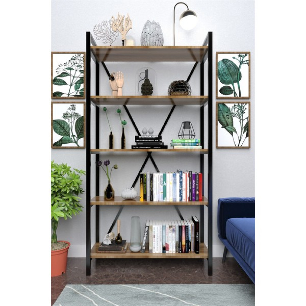 Evdesa 5 Raflı Kitaplık Dekor 180X90 - Ahşap Rengi Oto Boyaları Fiyatı