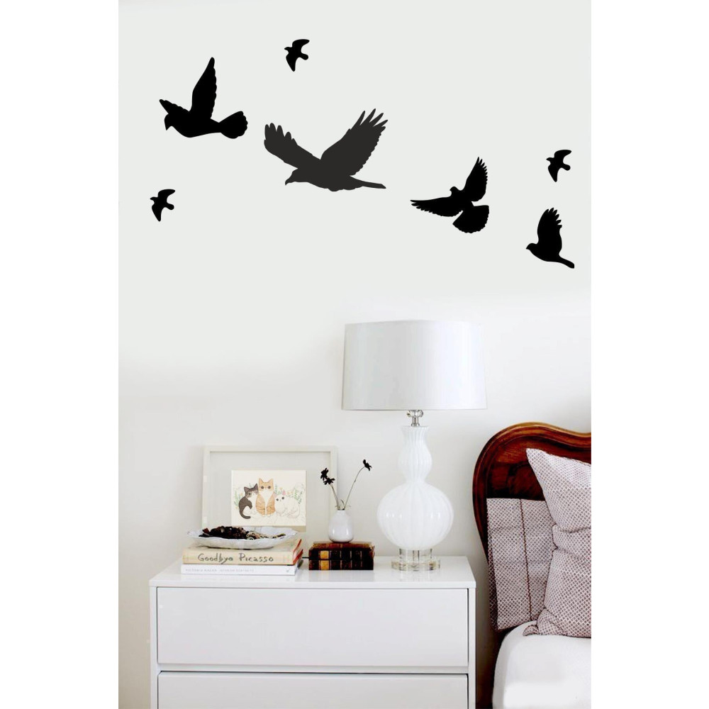 evdeucuz Ahşap Dekoratif Kuş 7 Adet Set 110 x 40 Beden Ev & Dekorasyon Aksesuarları Fiyatı
