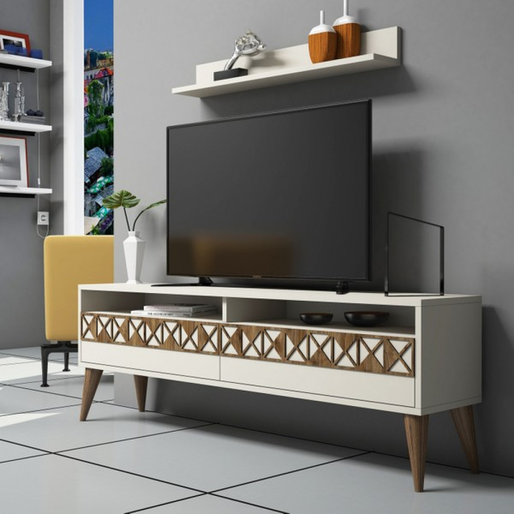 Evdo Line Tv Ünitesi Krem Tv Ünitesi / Sehpası Fiyatı