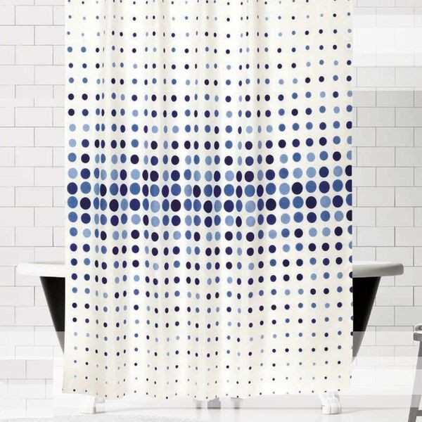 Evdy Banyo Perdesi 4961 Mavi Çift Kanat Perde Fiyatı
