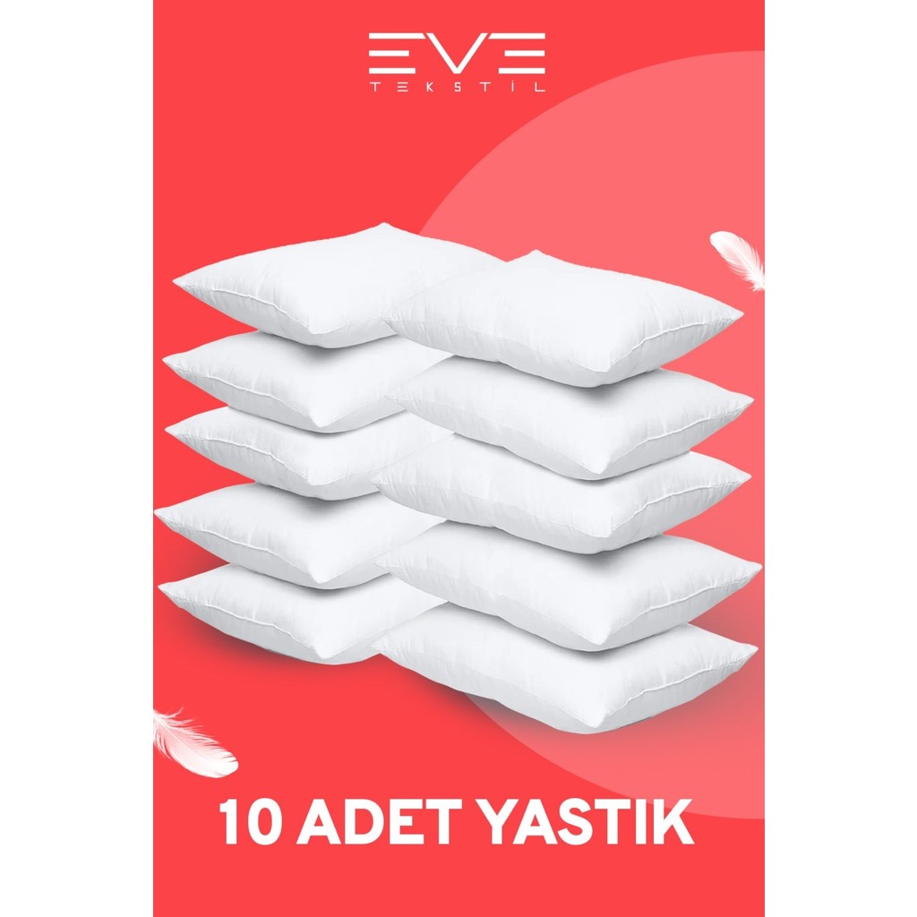 Eve Tekstil 10 Adet Nonwovenyastık Silikon Yastık 50 x 70 700 gr - 50 x 70 cm - Beyaz Yastık Kılıfı Fiyatı