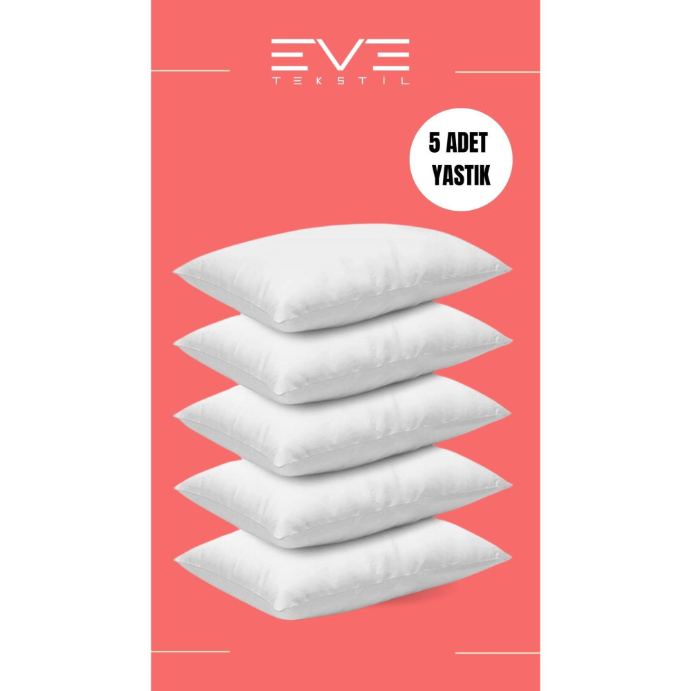 Eve Tekstil 5 Adet Micro Silikon Elyaf Nonwovenyastık 50x70cm 700 gr Yastık Fiyatı