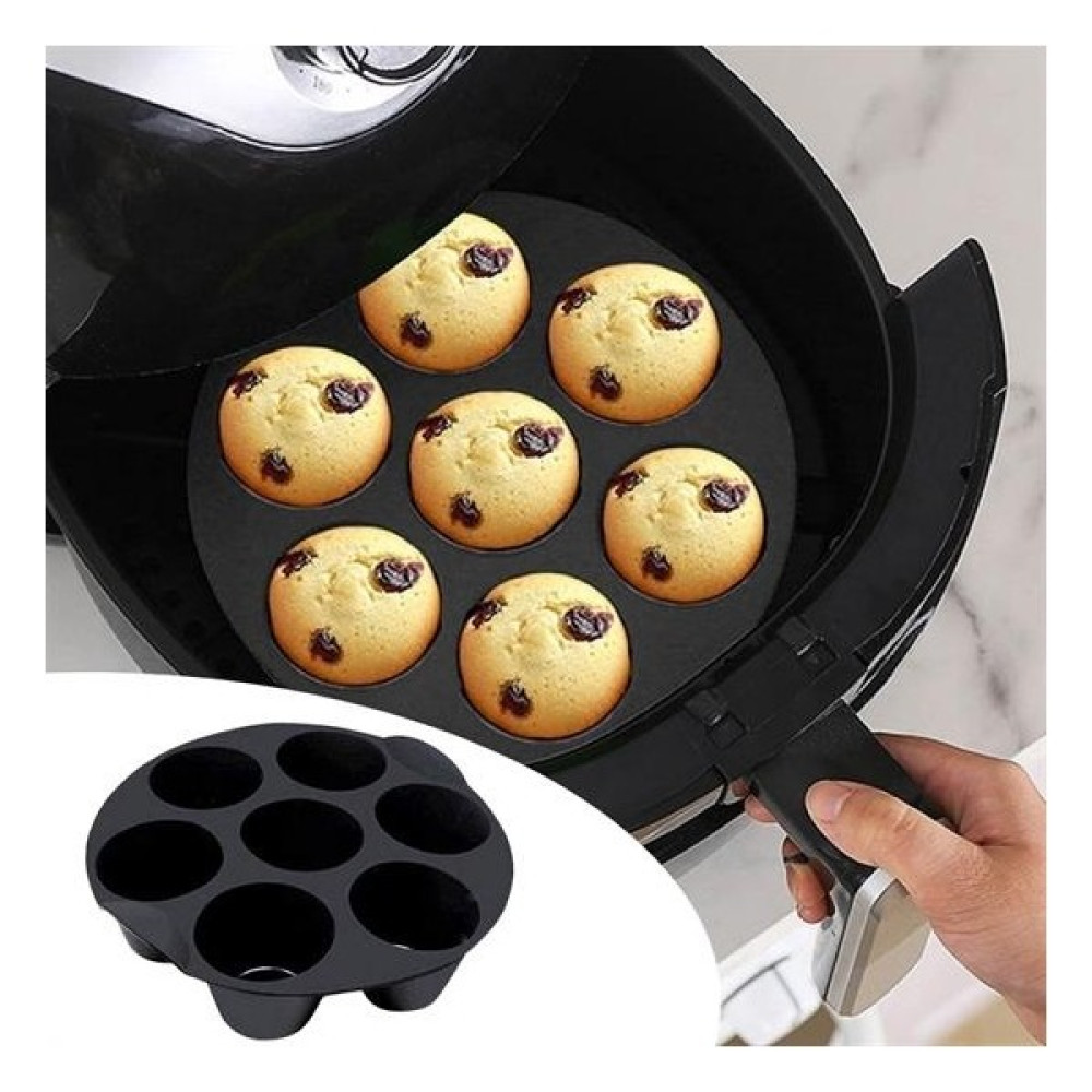 Evefix 7 Gözlü Silikon Çok Amaçlı Airfryer Muffin Cupcake Kek ve Çörek Pişirme Kalıbı Kek Kalıpları Fiyatı