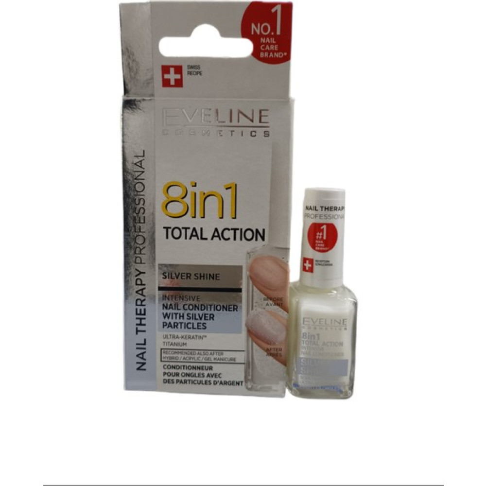 Eveline Silver Shine Intensive Nail Conditioner 8 In 1 Total Action Gümüş Parlak Etkisi ile Tırnak Kırılma Karşıtı Bakım Ürünü 12 ml Tırnak Bakımı Fiyatı
