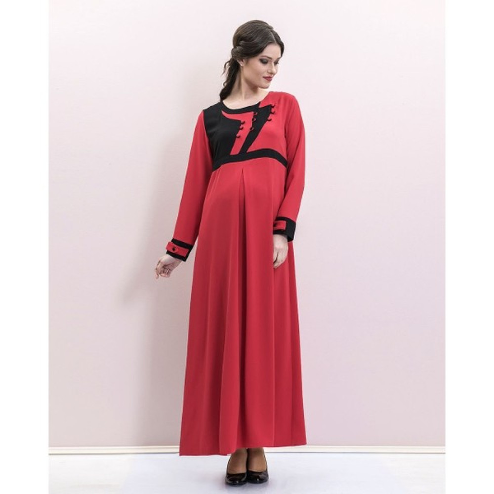 Even Fashion Iki Renk Kombinlı Uzun Hamile Elbise Hamile Giyim Fiyatı