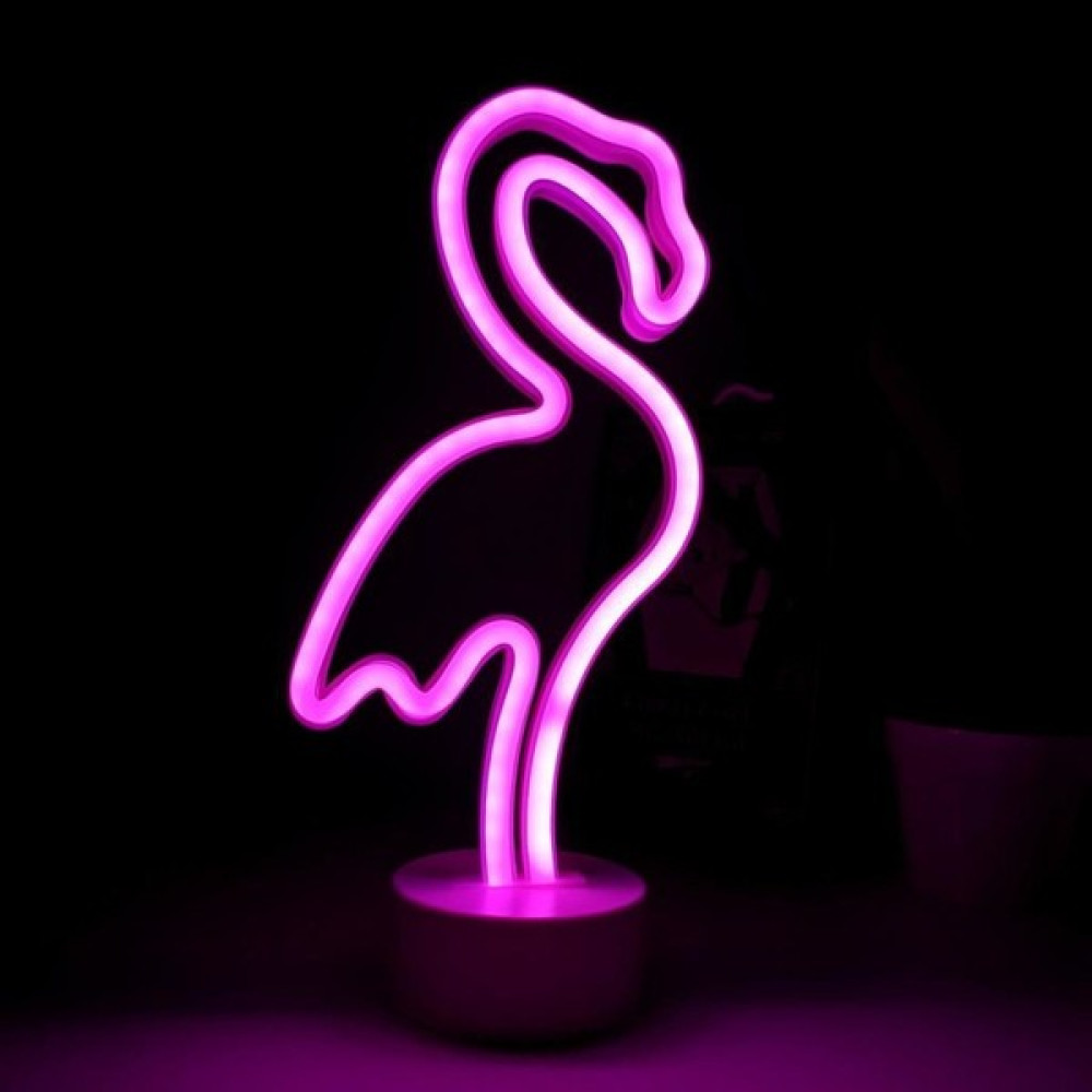 Evene Gece Lambası Masa Lambası Flamingo Neon Lamba Neon LED Gece Lamba - Pembe Gece Lambası Fiyatı