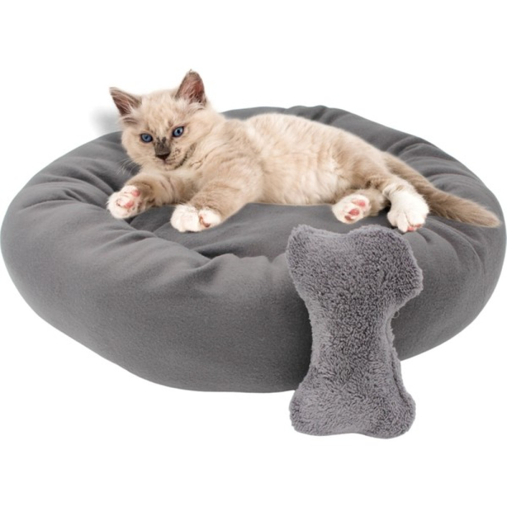 Evene Kedi Yatağı Evcil Hayvan Kedi Minderi 50 cm Evcil Hayvan Simit Yatak Minder - Gri - Orta Evcil Hayvan Ürünleri Fiyatı