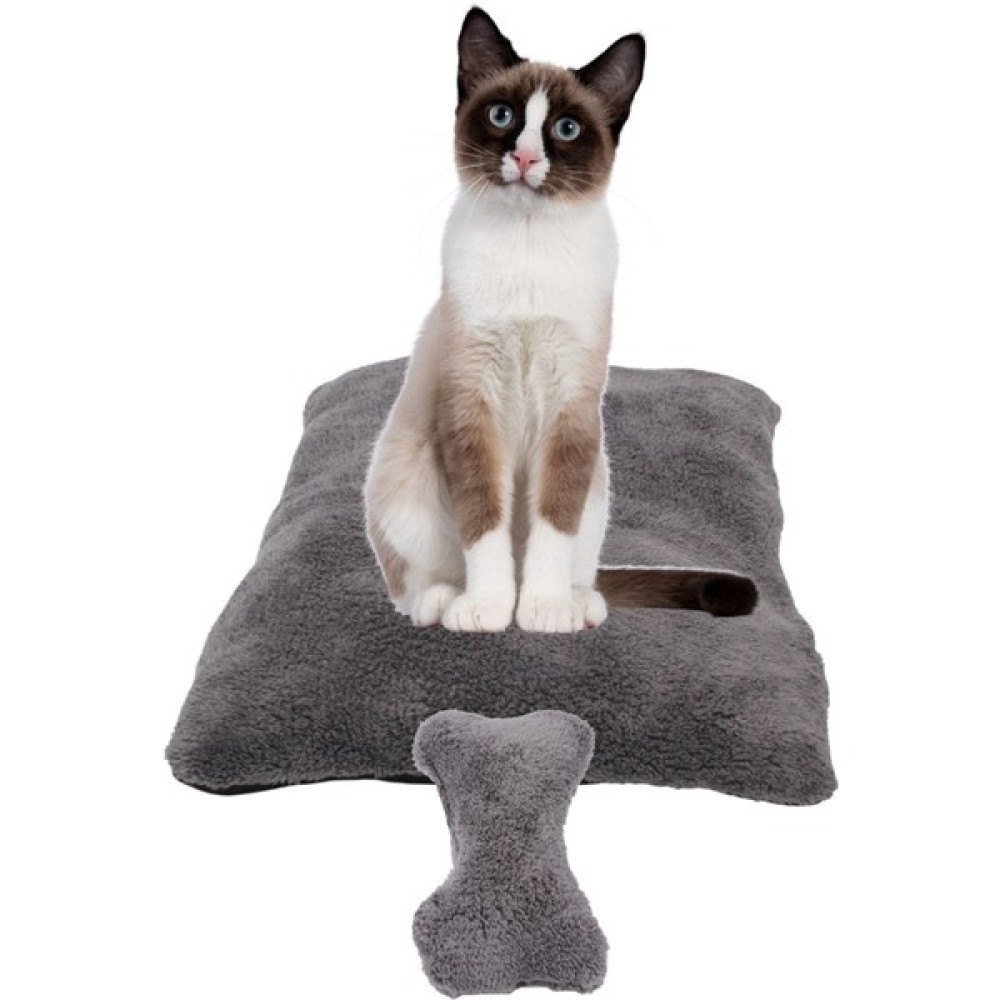 Evene Kedi Yatağı Evcil Hayvan Kedi Minderi 60X40 cm Evcil Hayvan Minder - Gri - Büyük Evcil Hayvan Ürünleri Fiyatı
