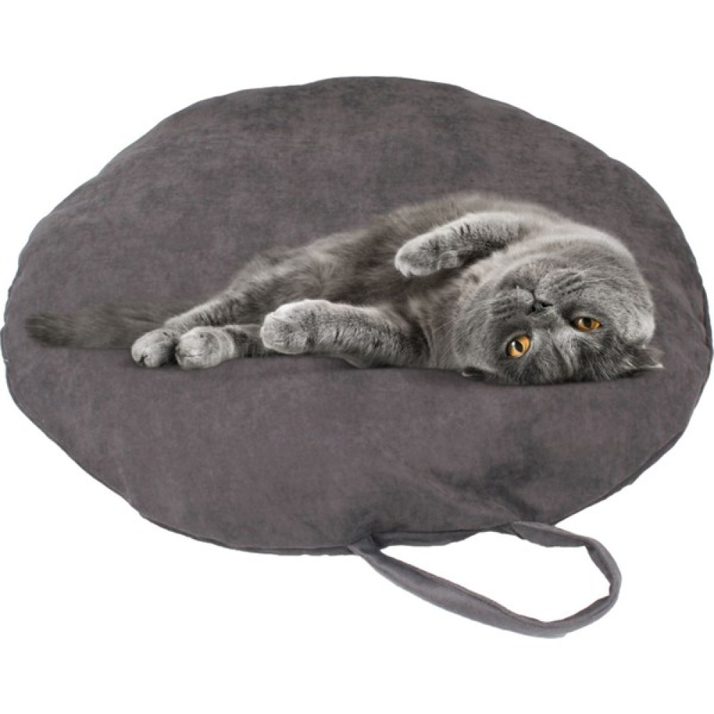 Evene Kedi Yatağı Evcil Hayvan Kedi Minderi 65 cm Evcil Hayvan Simit Yuvarlak Yumuşak Yatak Minder - Gri - Büyük Evcil Hayvan Ürünleri Fiyatı