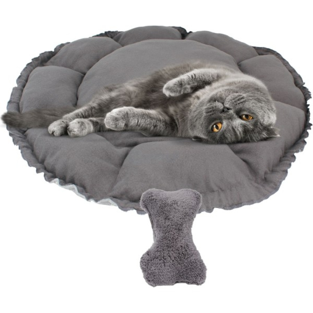 Evene Kedi Yatağı Evcil Hayvan Kedi Minderi Evcil Hayvan Ispanyol Model Açılabilir Yuvarlak Yumuşak Minder - Gri - Orta Evcil Hayvan Ürünleri Fiyatı