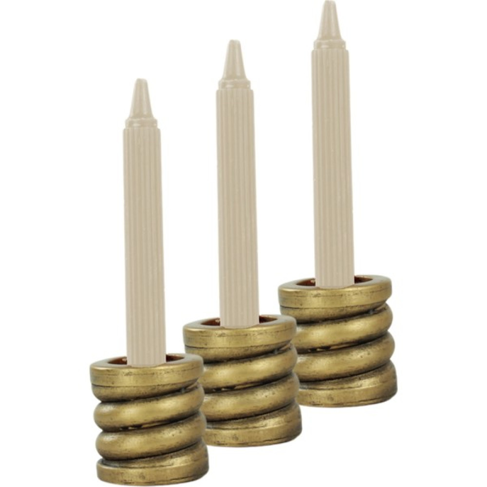 Evene Mumluk Şamdan 3 Adet Tealight ve Ince Mum Uyumlu Spiral Model Şamdan Fiyatı