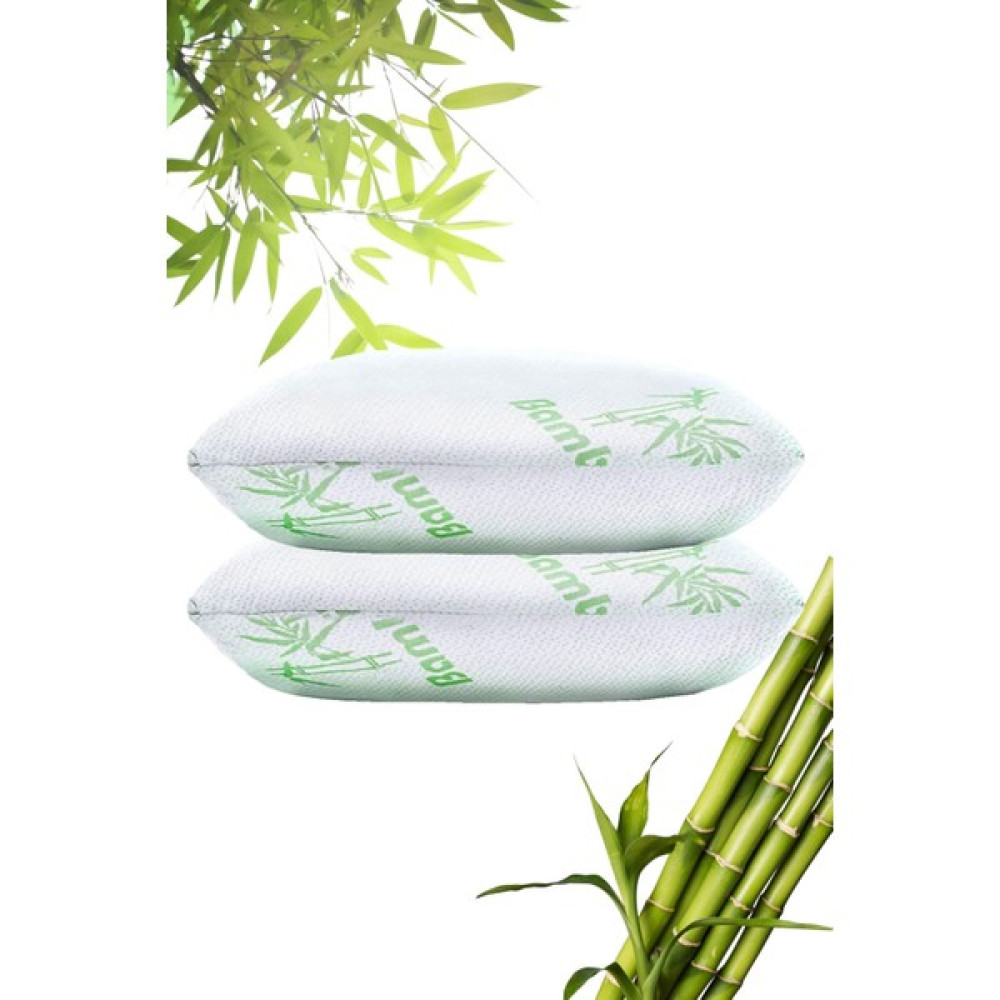 Evene Visco Yastık Ortopedik Bambu Kılıf Terletmeyen 2 Adet Visko Uyku Yastığı % 100 Visco Sünger Parçacık - 50 x 70 cm - Beyaz Yastık Fiyatı
