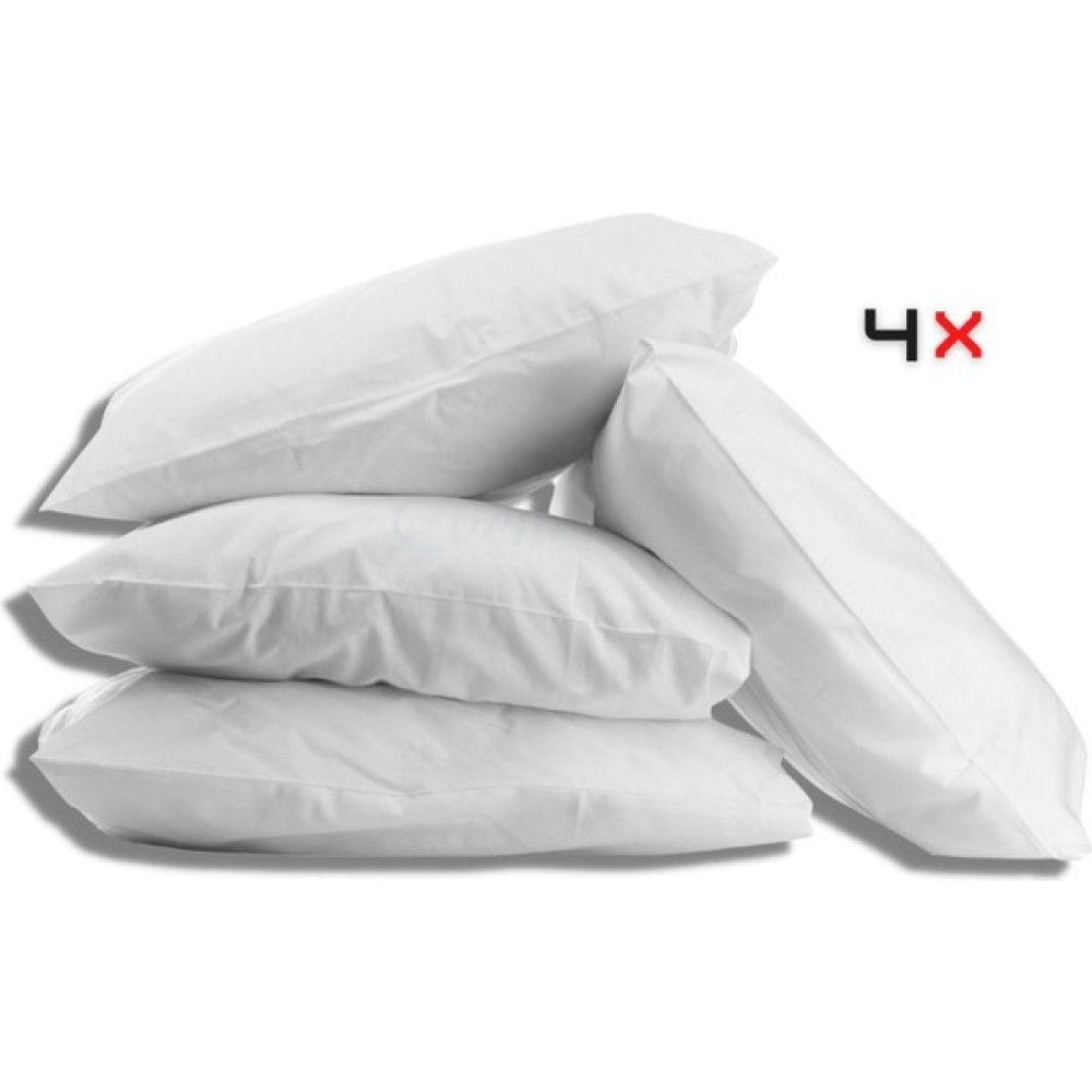 Evene Yastık Boncuk Elyaf 4 Adet Antibakteriyel Dolgu Extra Yumuşak Uyku Yastığı Pamuklu Dikişli Kılıf 700 gr - 50 x 70 cm - Beyaz Yastık Fiyatı