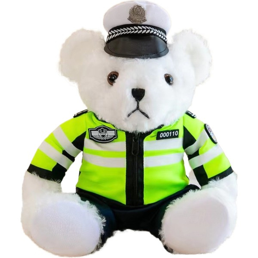 Evening Primrose Trafik Polisi Ayı Bebek Binme Ayı Polis Oyuncak Ayı Bebek Peluş Oyuncak Bebek (Yurt Dışından) - Beyaz Ayı Yeşil Giysiler Peluş Oyuncaklar Fiyatı