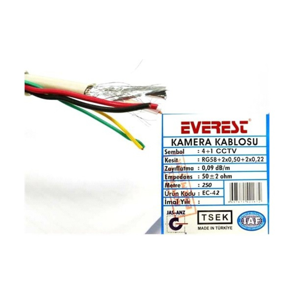 Everest Ec-42 4+1 Folyolu 250M Lüks Cctv Kablo Oto Boyaları Fiyatı