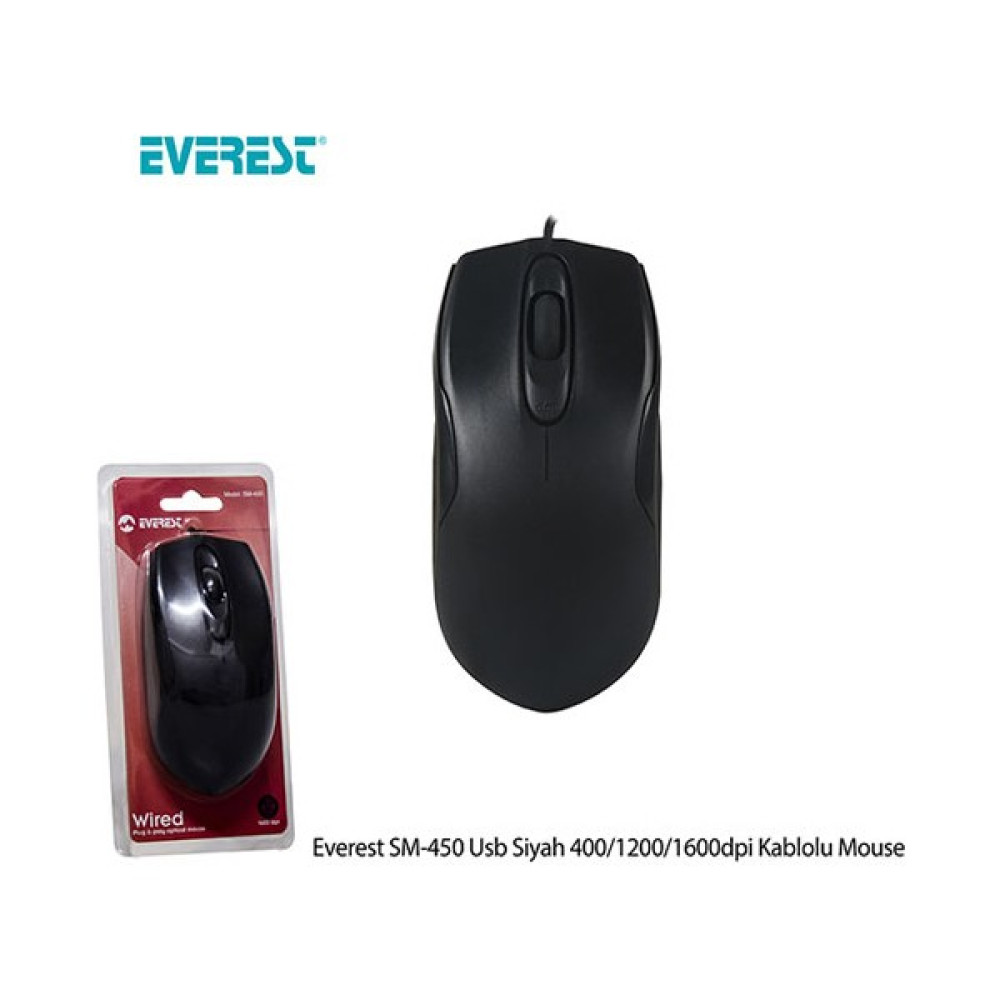 Everest SM-450 USB Optic Siyah Mouse Klavye - Mouse Fiyatı