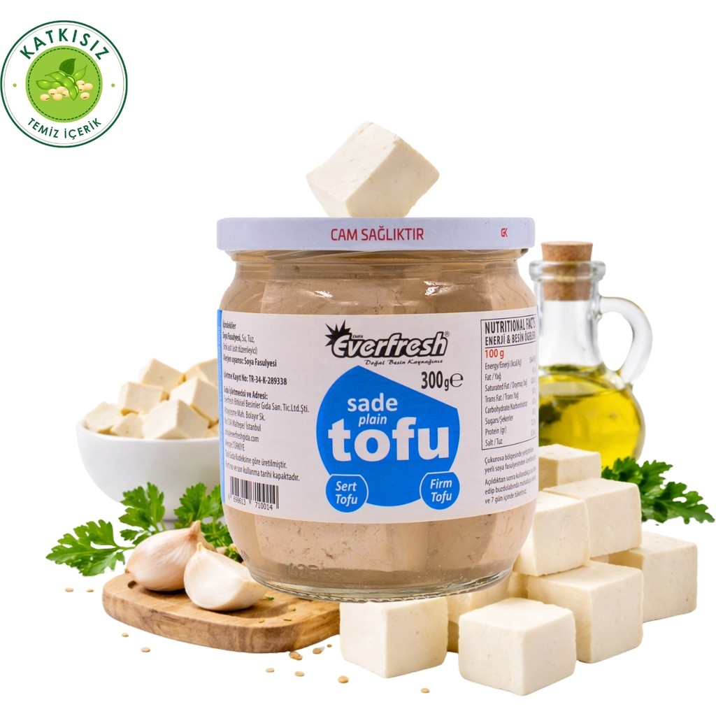 EverFresh Sade Tofu 300 gr Az Yağlı Türkiye Menşeli Katkısız Doğal Besin Peynir Fiyatı