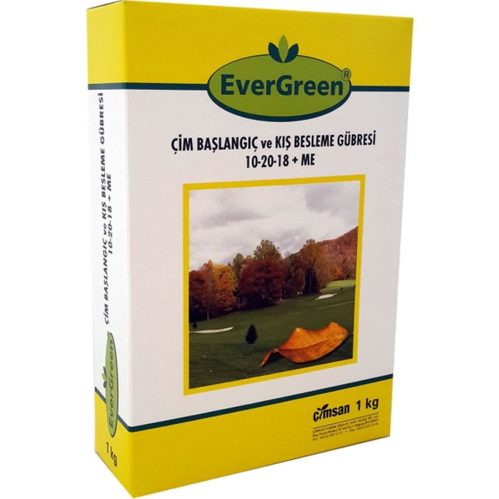 Evergreen 10-20-18 / Çim Başlangıç ve Kışlık Bakım Gübresi - NPK Gübre - 1 kg Gübre Fiyatı