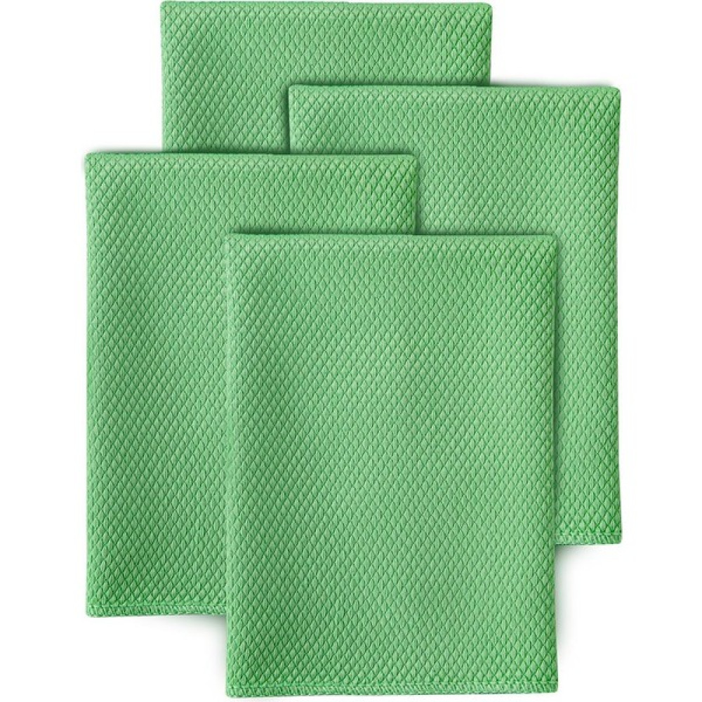 Everklean Microfiber Temizlik Bezi Sihirli Uzun Ömürlü Antibakteriyel 4'lü Set - Yeşil - Standart Temizlik Malzemeleri Fiyatı