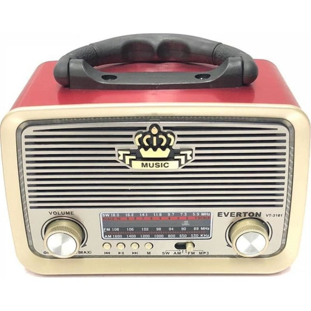 Everton Atasbey - Everton Vt-3101 Bluetooth Nostalji Şarjlı 3 Band Radyo Usb Sd Aux Mp3 Player Alarmlı Saatler & Radyolar Fiyatı