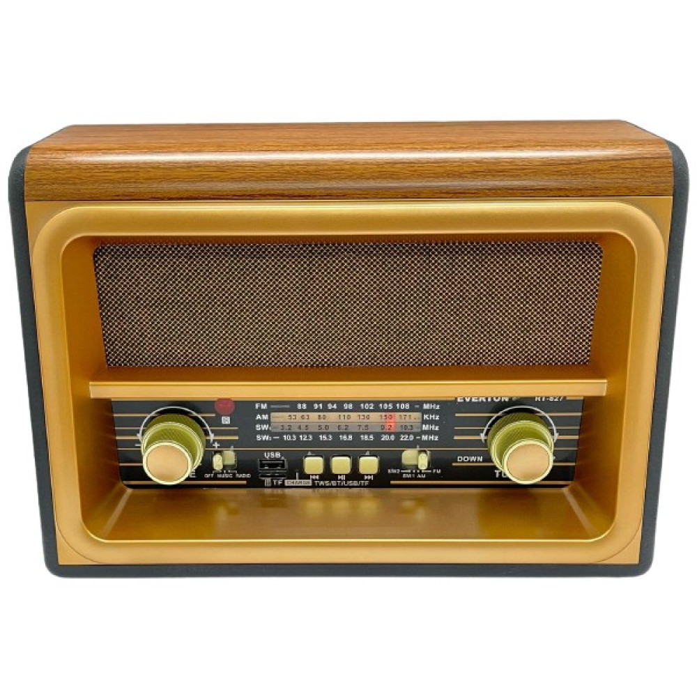 Everton RRT-827 Ahşap Bluetooth Nostaljik Radyo - Açık Kahverengi Alarmlı Saatler & Radyolar Fiyatı