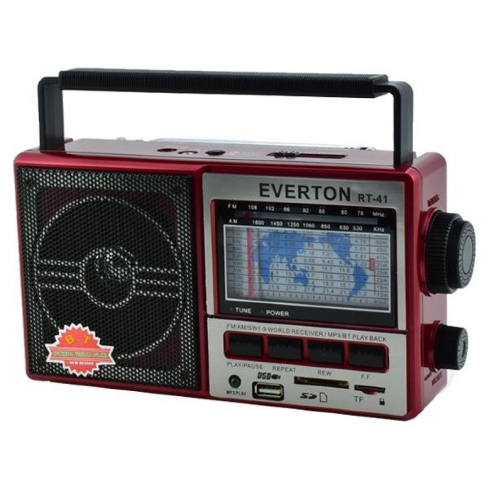 Everton Rt-41 Bluetooth USB Radyo - Kırmızı Alarmlı Saatler & Radyolar Fiyatı