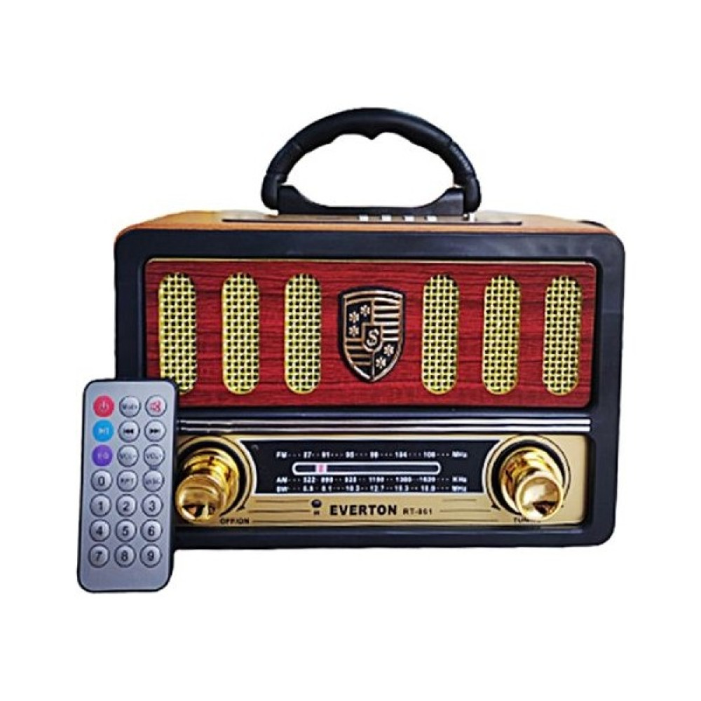 Everton RT-861 Bt USB Sd Fm Bluetooth Şarjlı Nostaljik Radyo - Açık Kahverengi Alarmlı Saatler & Radyolar Fiyatı