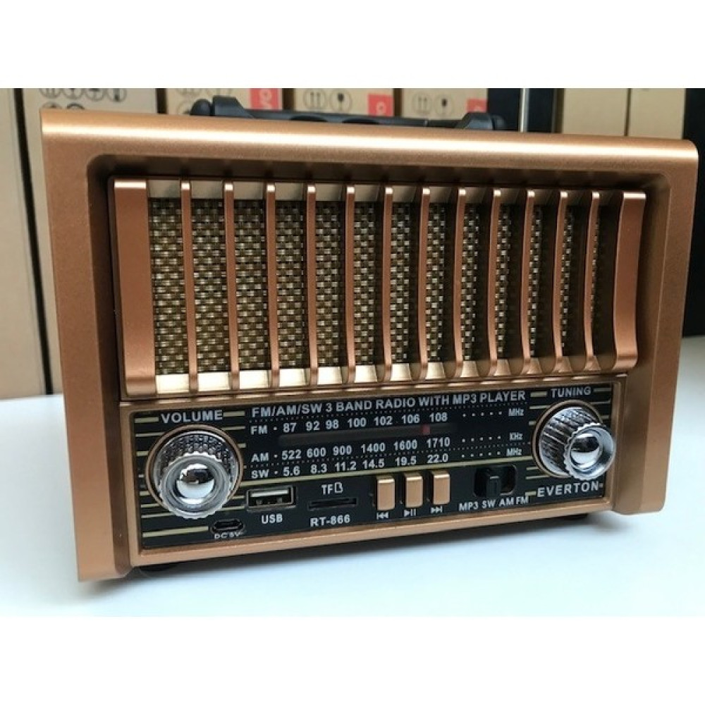 Everton RT-866BT Fm-Usb-Tf Card-Bluetooh Nostalji Radyo Bluetooth Hoparlör Fiyatı