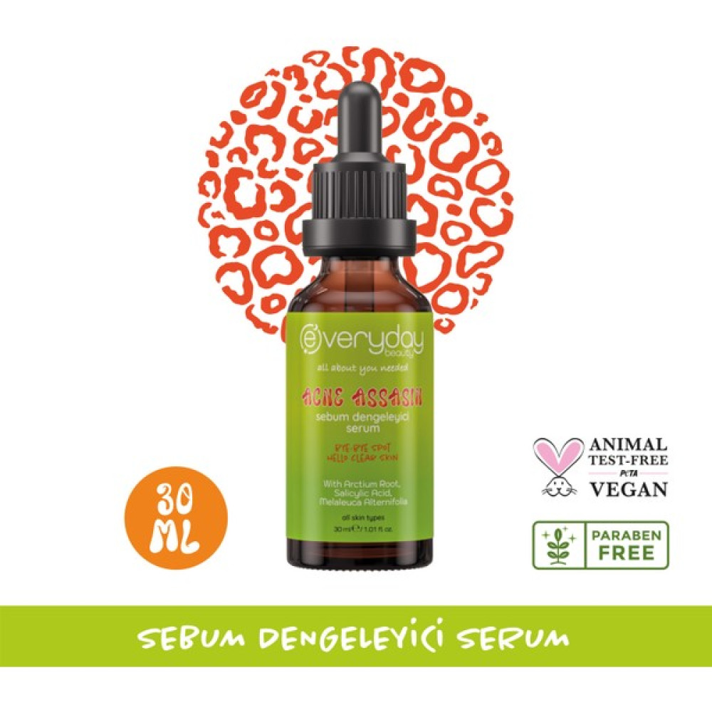 Everyday Beauty Acne Assasin Sivilce Karşıtı ,gözenek ve Siyah Nokta Giderici , Sebum Dengeleyici, Salisilik Asit Içeren Serum 30ML, Cilt Bariyeri ... Akne ve Sivilce Bakımı Fiyatı