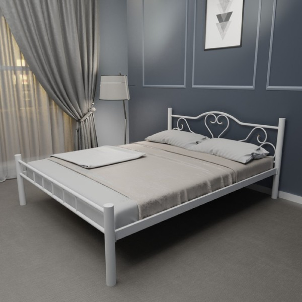 Evger K50 Beyaz Metal Karyola Çift Kişilik Yataksız - 140 x 190 cm Karyola Fiyatı
