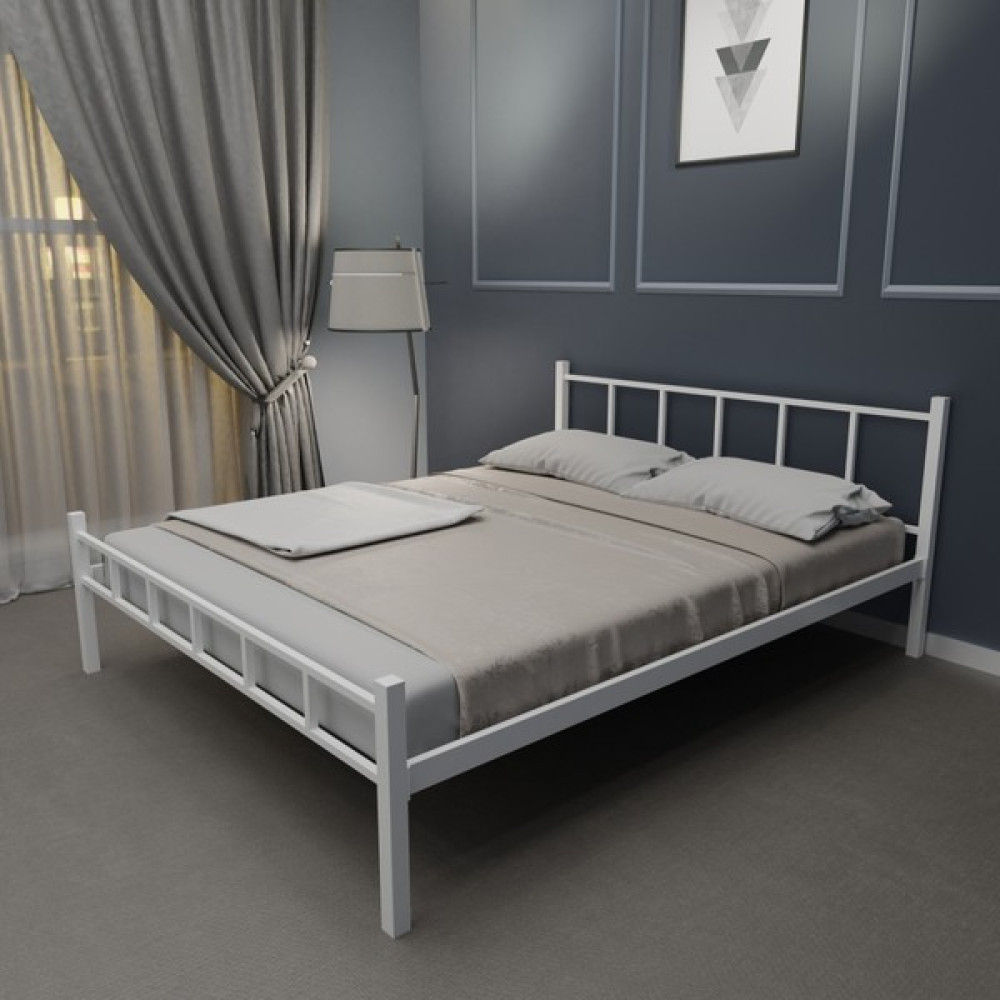Evger K90 Beyaz Metal Karyola Çift Kişilik Yataksız - 140 x 190 cm Karyola Fiyatı