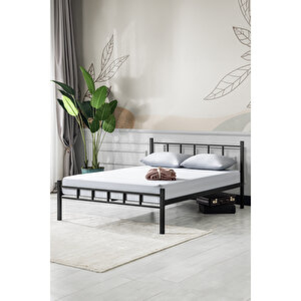 Evger Metal Karyola, K90 Metal Karyola, Siyah, 160x200 Karyola Fiyatı