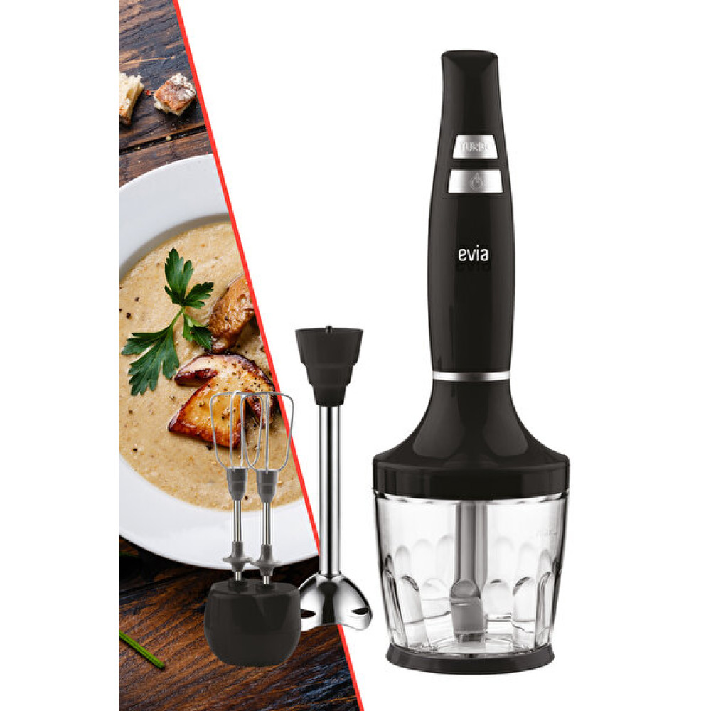 Evia By-4201 Nora 1500 W Sessiz Hız Ayarlı Siyah 3'ü 1 Arada Doğrama Karıştırma Blender Seti Blenderler Fiyatı