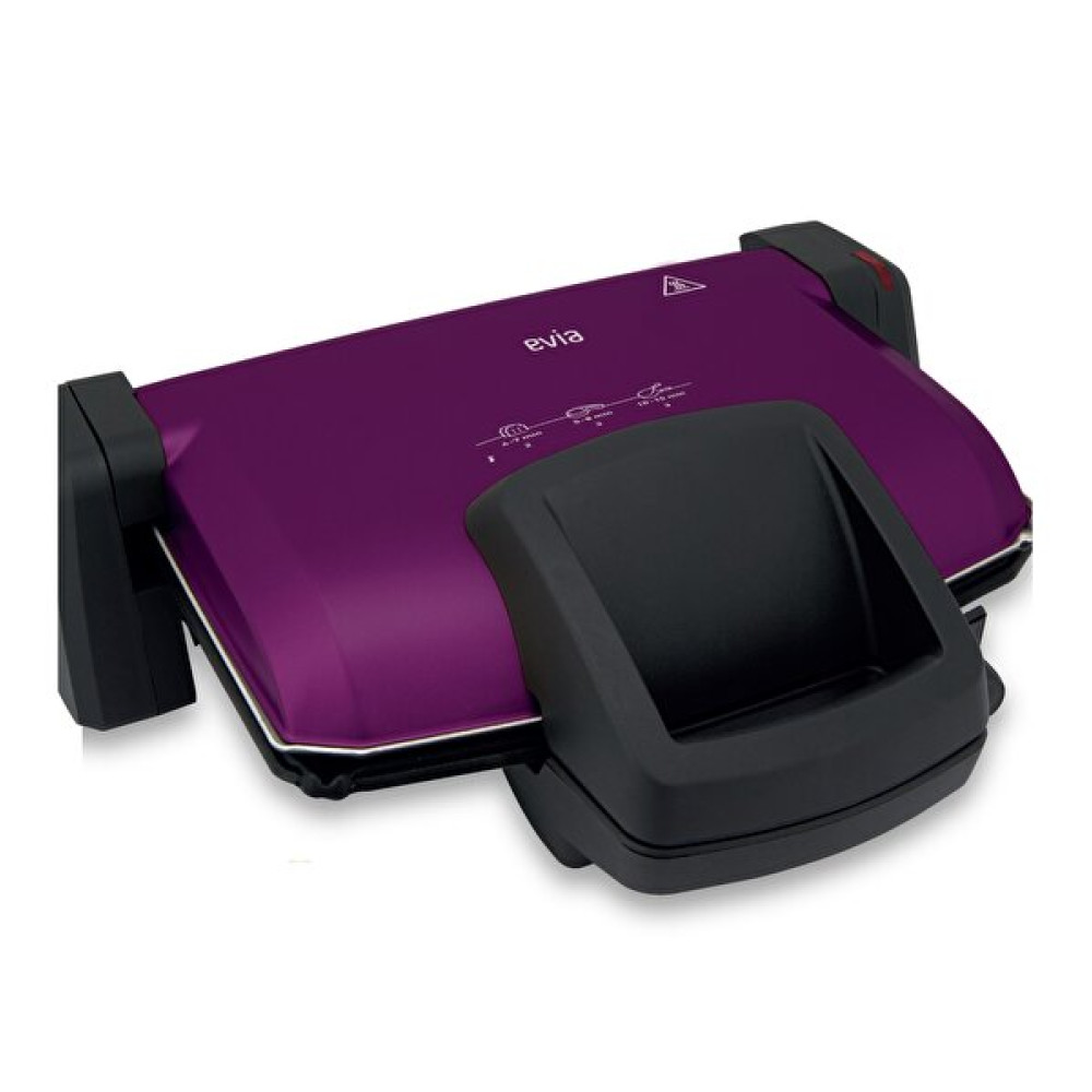 Evia Ea-4400M Damak 1800 W Çıkarılabilir Plakalı Kademe Ve Isı Ayarlı Mor Tost Makinesi Tost Makineleri Fiyatı