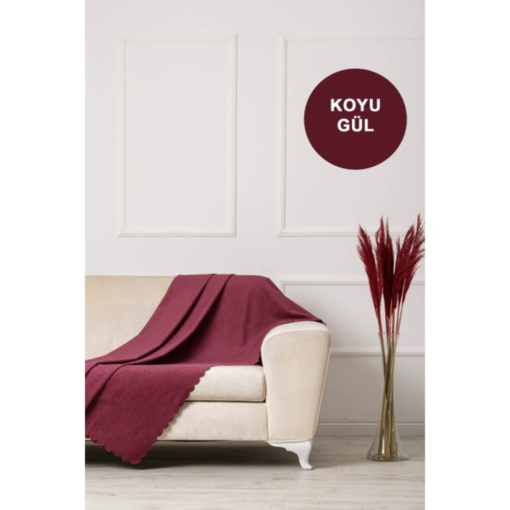 Evihtiyaclarım By ioc Çift Taraflı Şönil Pamuklu Lüks Terletmez Kaymaz Koltuk-Çekyat-Kanepe Örtüsü Koyu Gül 175 x 215 - Koyu Gül Kurusu - 175 x 215 cm Koltuk & Kanepe Örtüsü Fiyatı