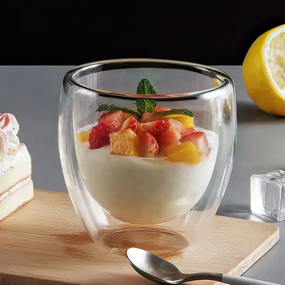 Evikonu Çift Cidarlı Cam Bardak 270ML - Şeffaf Fincan / Bardak / Kahve Takımı Fiyatı