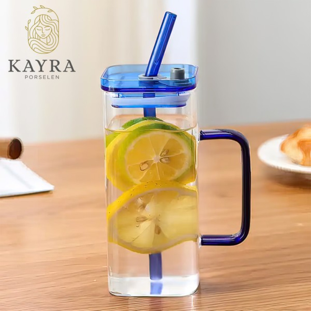 Evikonu Pipetli Termisil Bardak 380ML - Şeffaf Fincan / Bardak / Kahve Takımı Fiyatı