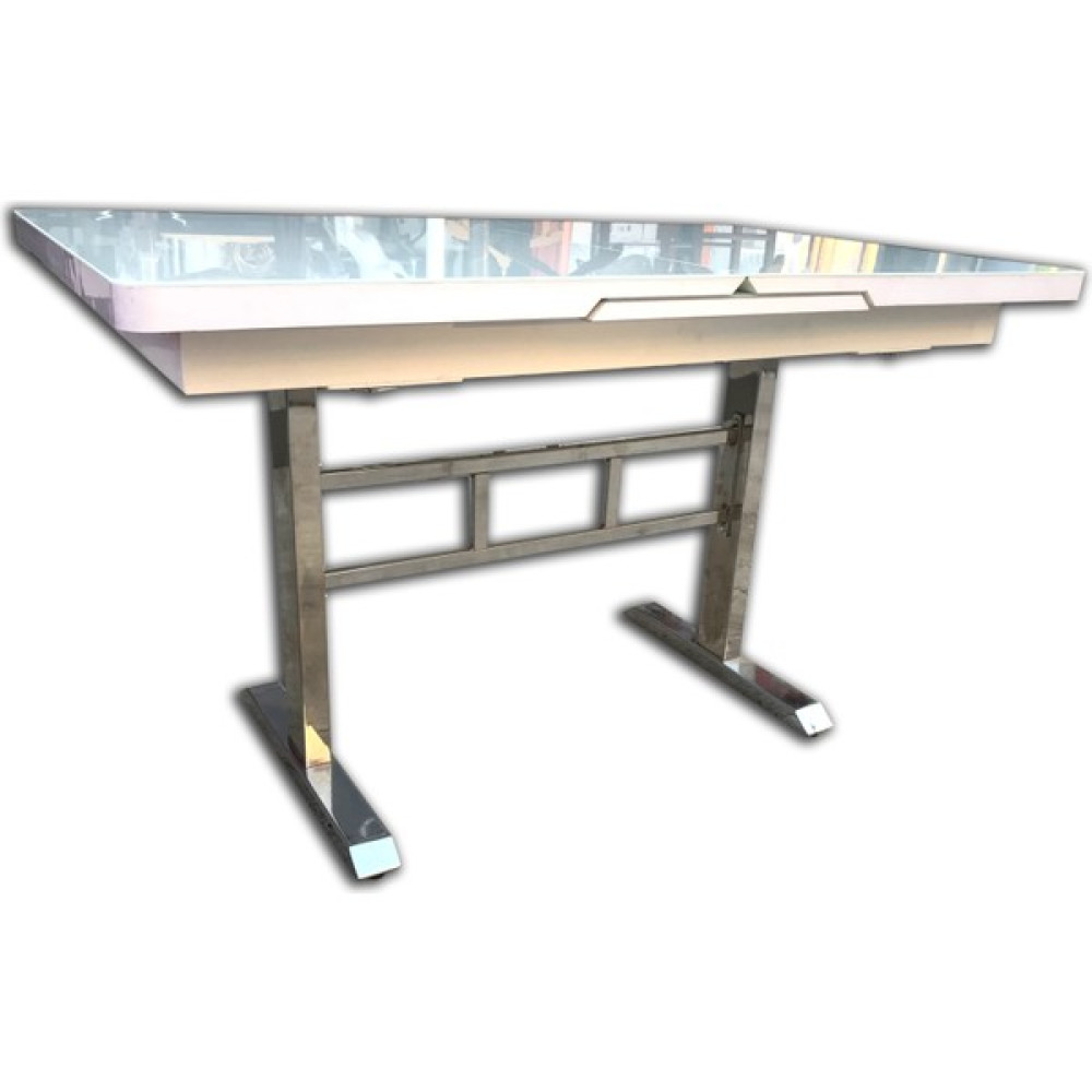 Evim-E Aksesuar Japon Kelebek Cam Masa Açılır & Kapanır Ortadan Metal Ayaklı - Beyaz - 80 x 130 cm Yemek & Mutfak Masası Fiyatı