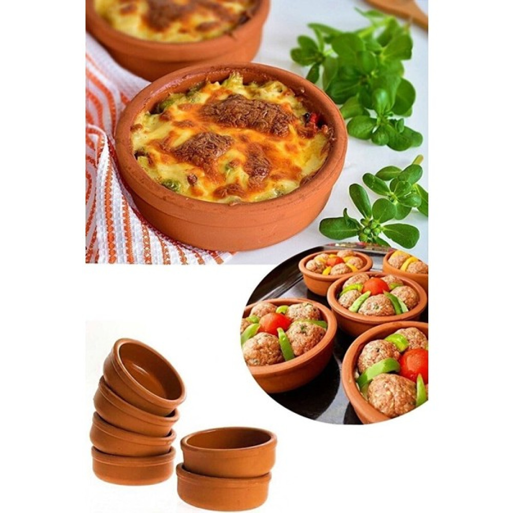 Evim Şahane 6'lı Toprak Güveç Seti Sütlaç ve Güveç Kabı Kasesi - 6 Adet Kase Fiyatı