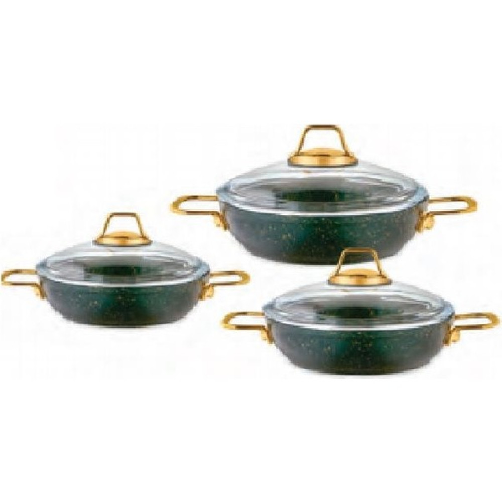Evim Saray Evimsaray Sahan Omlet Seti Goldstone Granit 6 Parça Alya Yeşil - 22 cm Tavalar Fiyatı
