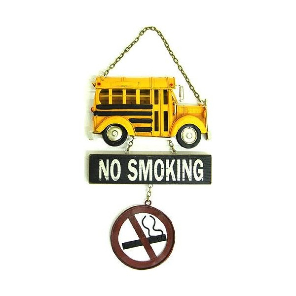 Evim Tatlı Evim Dekoratif Metal Okul Otobüsü Kapı ve Duvar Süsü No Smoking Oto Boyaları Fiyatı