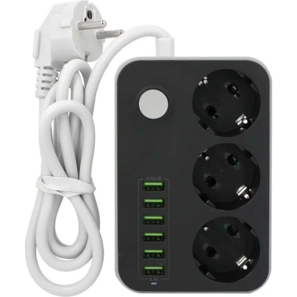 Evimdeyokyok 3 Lü Priz 6 USB Coğaltıcı Akım Korumalı Priz 3.4A Prizler Fiyatı