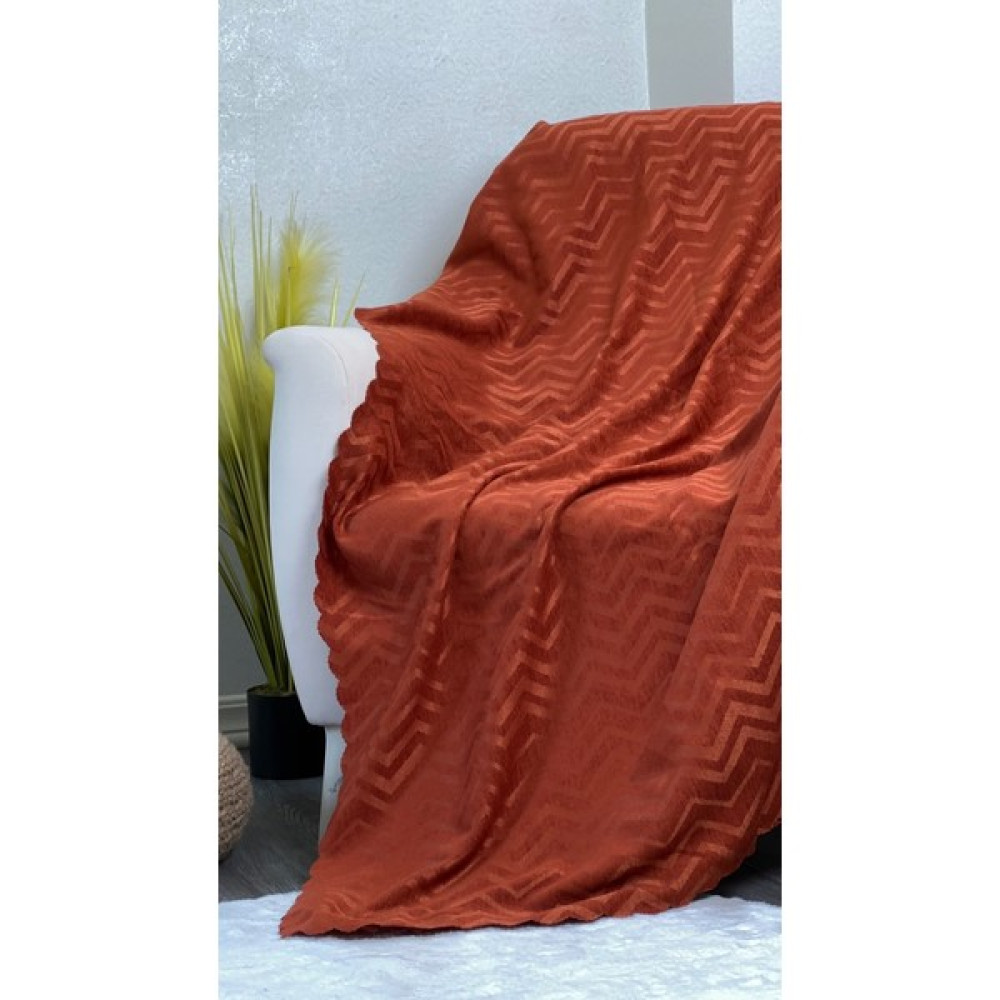 Evimebu Şönil Kaymaz Koltuk Örtüsü - Çekyat Örtüsü - Kanepe Örtüsü - Zikzak Desen - 170 x 210 cm - Kiremit Koltuk & Kanepe Örtüsü Fiyatı