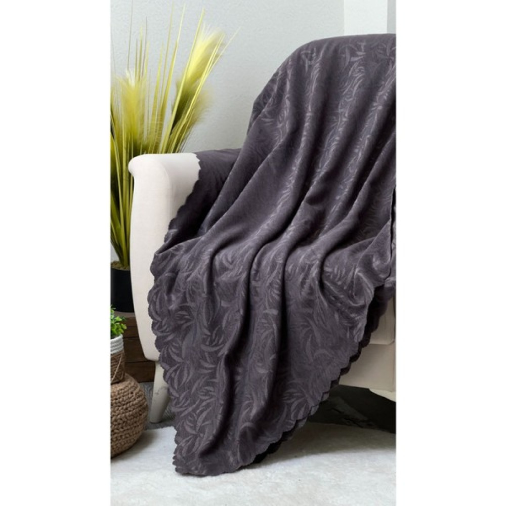 Evimebu Yaprak Desen Şönil Koltuk Örtüsü - Kanepe Örtüsü - Çekyat Örtüsü - 170X210CM - Antrasit - Füme - 170 x 210 cm Koltuk & Kanepe Örtüsü Fiyatı