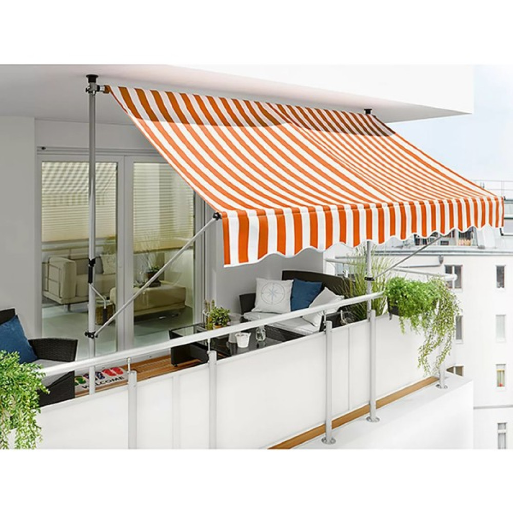 Evinizin Atölyesi Teleskopik Tente Turuncu-Beyaz 250X150 cm Bahçe Tentesi Fiyatı