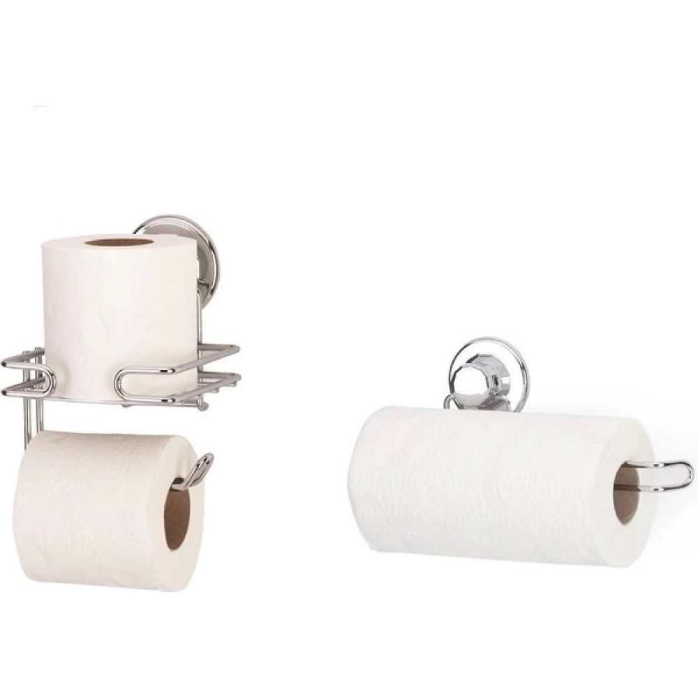 Evistro Hem Vakumlu Hem Vidalı Banyo Aksesuarı 2 Li Set Tuvalet Kağıtlığı+Kağıt Havlu Askısı Oto Boyaları Fiyatı