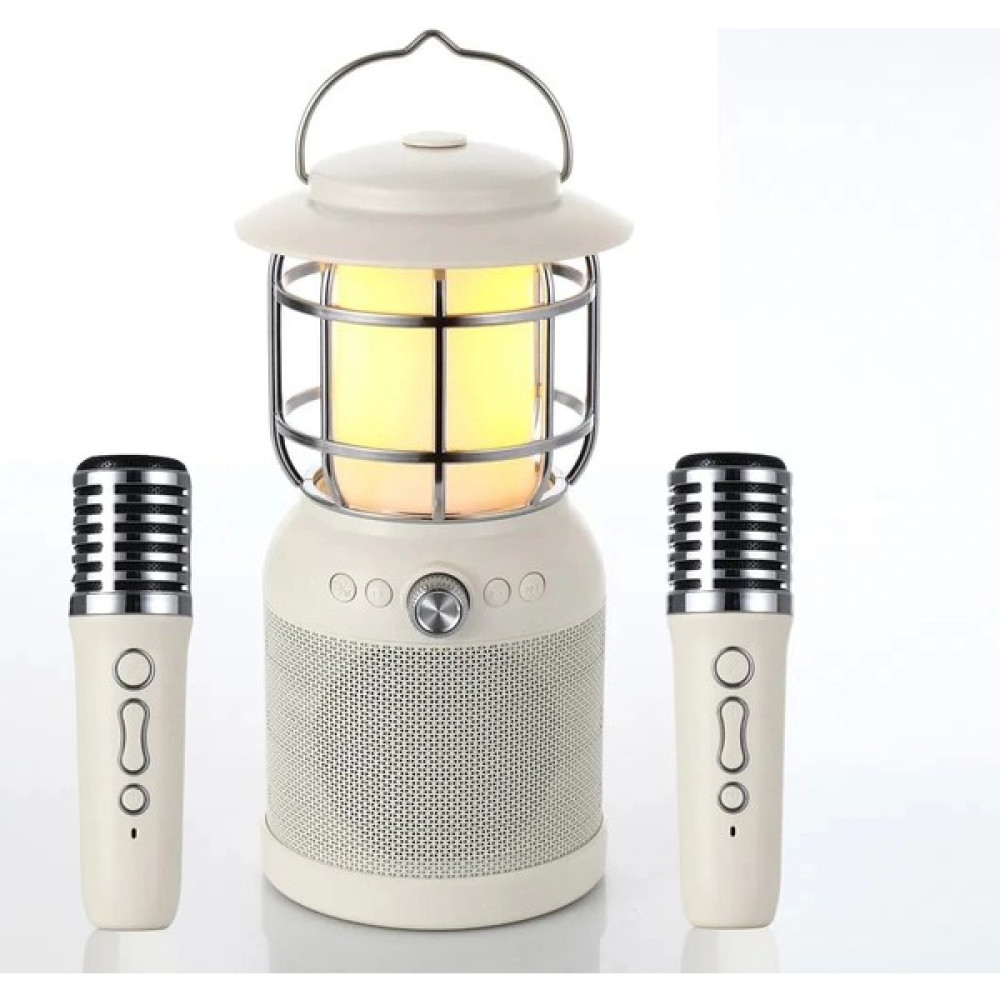 Evistro Vintage Lamba 3′ü 1 Arada 2 Adet Mikrofon Tf-Card Bluetooth Kamp Lambası Dış Mekan Karaoke Hoparlör Krem Oto Boyaları Fiyatı
